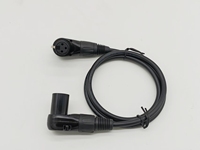 Connecteur XLR Mono 3 Broches Blindé PVC à Angle Droit Mâle vers Femelles