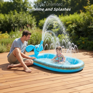 Juguete Inflable de Elefante con Rociador de Agua para Jugar en el Agua en Verano, Piscina de Chapoteo para Bebés o Piscina de Pelotas - Product Image 1