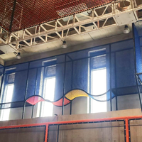 Aire de jeux suspendue en nid d'abeille pour intérieur, équipement de trampoline commercial pour parcs de loisirs familiaux