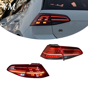 Feux arrière <span class=keywords><strong>LED</strong></span> VW <span class=keywords><strong>Golf</strong></span> 7, fonction étanche, 2013-2019 <span class=keywords><strong>Golf</strong></span> 7.5 MK7, feux stop arrière, animation DRL, frein, nouveau, rouge, style automobile - Product Image 1