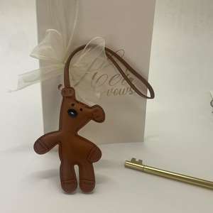 Nuevo Llavero de Cuero con Diseño de Oso de Dibujos Animados, Colgante para Mochila con Impresión UV, Popular en Internet - Product Image 4