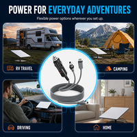 Câble de chargeur de voiture 3-en-1 compatible Starlink - Cordon d'alimentation DC-DC étanche avec ports Type-C et USB pour camping-car, fourgonnette et camion