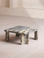 Table basse moderne en pierre naturelle Calacatta Viola Purple Marble avec finition polie