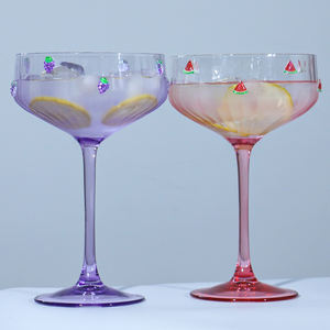 Verre à champagne décoratif créatif en forme de fruit, design personnalisé avec logo, verre à vin rouge en cristal coloré, emballage EPR <span class=keywords><strong>France</strong></span> - Product Image 2