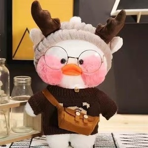 Lalafanfan <span class=keywords><strong>Cafe</strong></span> <span class=keywords><strong>Mimi</strong></span> Pato de Peluche, Juguete Suave y Adorable, Animal de Peluche Lavable, Alivia el Estrés, Mochila, Diadema, Regalo para Cumpleaños de Niños - Product Image 3