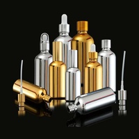5ml 10ml 15ml 20ml 30ml 50ml 100ml 1oz 30 ml 50 ml 100 ml Bernsteinfarbene Gold Silber Luxus Kosmetik Glas-Sprühflaschen