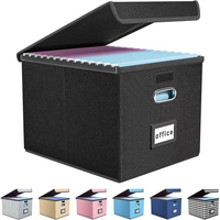 2024 boîte à documents ignifuge nouveau bureau Portable A3 avec dossiers de classement organisateur de fichiers boîte de rangement de documents pour accrocher