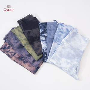 Wholesale High Quality Non Scrunch Compression Yoga Leggings Tie-dye Sports Running Gym Tights for <strong>Women</strong> - Product Image 4