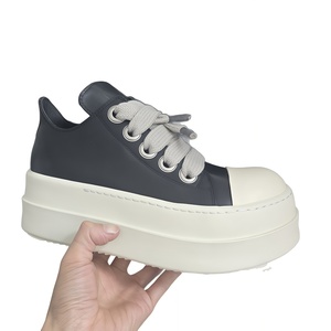 Zapatos Casuales de <span class=keywords><strong>Mujer</strong></span> con Suela Gruesa y Cordones Gruesos, Color Caramelo, Personalizados, de Cuero, Color Sólido, Talla Grande, Novedad 2026 - Product Image 5