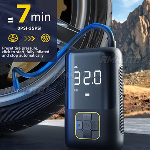 Compresseur d'air électrique portable avec pompe à air multifonction LED pour vélo, automobile, voiture, gonfleur Type-C 12V, maison intelligente - Product Image 2