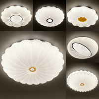 Exquis rond belle fille chambre coquille forme chambre acrylique plafonnier art lumineux fleurs salon LED plafonnier