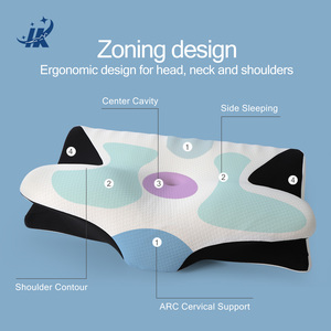 Almohadas de cama de espuma viscoelástica triturada, técnica de punto para avión, Hotel, enfermería, Camping, sueño, uso versátil, soporte para la cabeza - Product Image 2