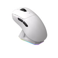 Ajazz AJ179 Pro Tri Mode Mouse Gaming Nirkabel Isi Ulang untuk Komputer dengan Basis Pengisian Daya Magnetik PAW3395