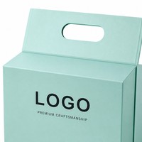Boîte cadeau rigide en papier magnétique pliable personnalisée avec poignée, emballage laminé mat pour vin et aliments