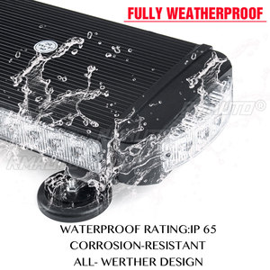 Luz Estroboscópica LED de 13" 17.6" 22" 12V 24V para Techo de Auto, Baliza de Advertencia de Emergencia, Luz de Trabajo Intermitente Magnética para Jeep, Camioneta, Remolque - Product Image 4