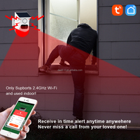 Tuya WiFi Lumière d'alarme solaire avec capteur de mouvement Capteur PIR Détecteur infrarouge Alarme solaire extérieure avec fonction étanche