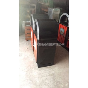 ถังขยะเหล็กและไม้สำหรับกลางแจ้ง ขนาด 115x40x91 ซม. สำหรับแยกประเภทและรีไซเคิล - Product Image 2