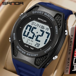SANDA 2224 นาฬิกาดิจิตอลนักเรียนสไตล์มินิมอล นาฬิกาข้อมือกันน้ำ 50 เมตร พร้อมนาฬิกาจับเวลา จอแสดงผลเรืองแสง นาฬิกาปลุก และเวลาแบบคู่ - Product Image 3