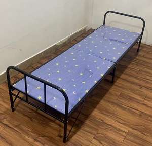 Werksverkauf Stahl möbel Starker Rahmen Optionale Größe Faltbares Metall bett Metallrahmen bett Einzel bett rahmen Metall - Product Image 3