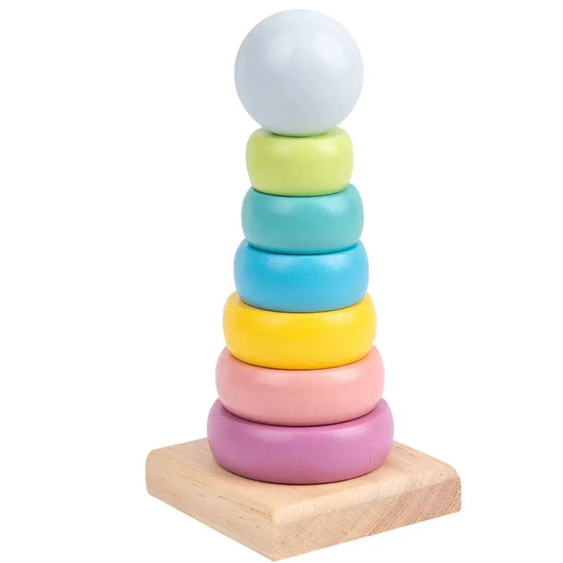 Kinderspiel zeug Pädagogische Kinder Hanoi Tower Kinder Lernspiel zeug Holz Frühes Lernen Klassisches Mathematisches Puzzlespiel zeug für Kinder