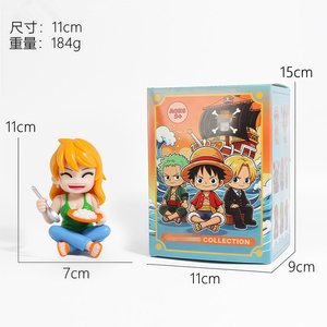 8 Estilos, <span class=keywords><strong>Figura</strong></span> de Manga de 10 CM, Serie de Comida de ONE PIECE, Luffy, Nami, Zoro, Sanji, <span class=keywords><strong>Chopper</strong></span>, Yamato, <span class=keywords><strong>Figura</strong></span> de PVC, Juguetes de Anime - Product Image 5