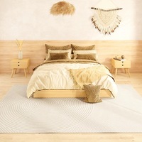 Tapis moderne au design simple, motif dessiné, 5x7, lavable, antidérapant, à carreaux, en laine douce, tapis de sol personnalisé