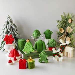 Candele Aromaterapiche a Forma di Albero di Natale in Silicone, Blocchi di Gesso Espanso Fai-da-Te, Sapone Artigianale, Blocchi di Ghiaccio, Albero di Pino - Product Image 1