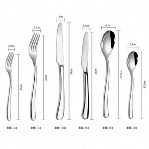 Juego de Cubiertos de Acero Inoxidable Coreano 304 de Alta Calidad y Durabilidad para Uso en Hoteles y Restaurantes, Apto para Lavavajillas - Product Image 1
