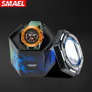 Montres de sport pour hommes SMAEL, quartz, étanches, affichage numérique LED, chronomètre analogique, réveil, montre-bracelet 8058 pour homme - Product Image 6