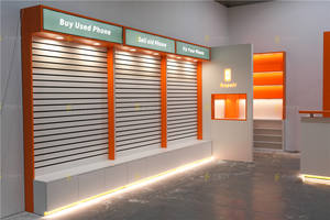 Negozio di accessori per cellulari con chiusura a chiave su misura negozio di riparazione elettronica vetrina vetrina per telefono cellulare con chiusura a chiave - Product Image 5