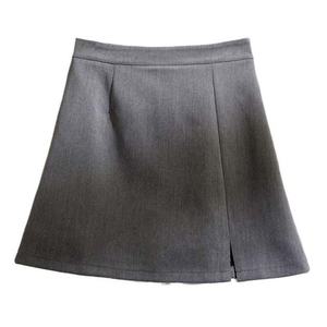 Jupe courte fendue taille haute polyvalente coupe trapèze pour femme grande taille – Collection Hiver - Product Image 6