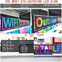 Letrero LED Desplazable para Exteriores HS, Programable, P10, Tablero de Mensajes Electrónico Digital, Pantalla LED RGB Programable por Píxeles