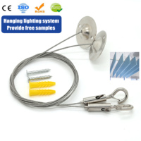 Kit de suspension de panneau acoustique de pince de câble de crochet de corde en acier réglable rapide direct d'usine pour le système d'accessoires d'éclairage