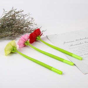 O & Q秋海棠礼品情人节3D康乃馨花中性笔黑色蓝色0.5毫米圆珠笔日用文具 - Product Image 2