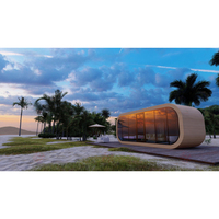 Maison mobile préfabriquée tendance, mini-cabine moderne, hôtel-capsule écologique, maison-capsule spatiale