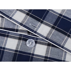 Pigiama Casual da <span class=keywords><strong>Uomo</strong></span> in Cotone, Leggero con Bottoni, Maniche Corte, Tessuto Traspirante Lavorato a Maglia per l'Estate - Product Image 4