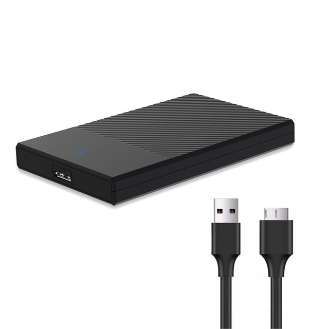 2.5 Inch USB 3.0 SATA Hard Drive Enclosure, SATA to USB 3.0 External HDD/SSD Case with LED Indicator