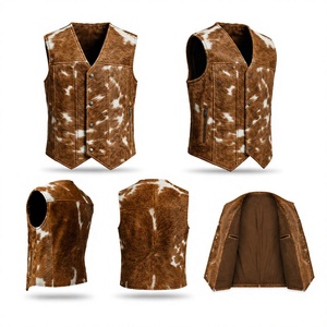 Gilet de cowboy western en fausse fourrure personnalisé pour homme |   Vêtements d'extérieur anti-rides de qualité supérieure faits à la main |   Service OEM - Product Image 6
