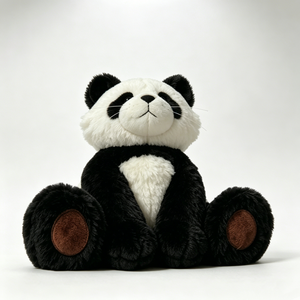 Customized <b>Panda</b> plush <b>toy</b>, Black and white <b>panda</b> stuffed animal, Realistic <b>panda</b> plush, Sitting <b>panda</b> bear plush - Product Image 4
