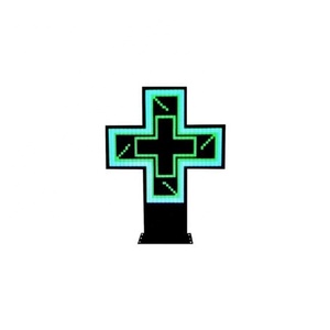 Croix de Pharmacie LED Extérieure Étanche IP65 Verte Entièrement Métallique pour Église, Pharmacie, Magasin de Médicaments, Clinique Médicale et Clinique Physique - Product Image 2