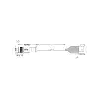 Amphenol Cable Connector to M12 B Code 5Pins Female for Wire Connections