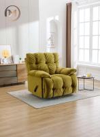 Fauteuil inclinable manuel moderne pour la détente à domicile, avec fonction rotative, revêtement en tissu rembourré de coton