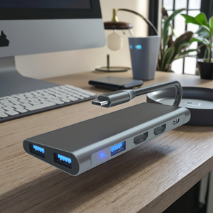 Oem ODM Chất lượng cao 6-in-1 Type-C HUB 4K cho HDMI Multiport <span class=keywords><strong>Dock</strong></span> Station USB3.0 cho Macbook bán buôn - Product Image 1