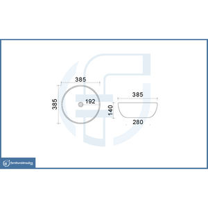Lavabo Moderno Slim 01 de 385 mm, de Piedra Artificial Blanca, para Uso en Comedores y Hoteles, Lavabo de Cerámica de Estilo Moderno - Product Image 2