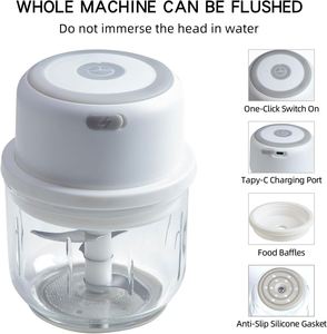 Dropshipping USB Electric Garlic <b>Cutter</b> Mini Masher Machine Kitchen Accessories Garlic Crusher Blender Stainless Steel - Product Image 4