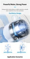 Ventilateur sur pied rechargeable solaire de 16 pouces, panneau solaire 12W, ventilateur oscillant à 3 vitesses pour la maison, le camping, la vente ambulante