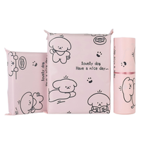 Enveloppes et pochettes en polyéthylène durables Huadu imprimées de chiens roses de dessin animé pour l'emballage de vêtements