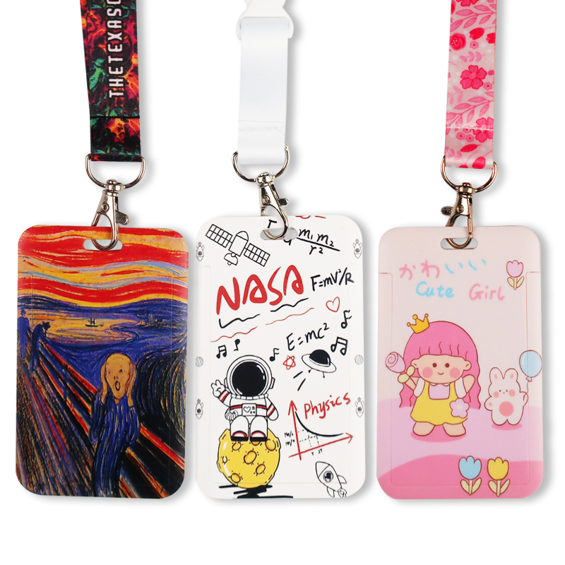Custom logo Custom logo Polyester Nylon Lanyard Personalizado Woven Neck Lanyard Card Holder