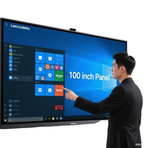 ไวท์บอร์ดอัจฉริยะแบบอินเทอร์แอคทีฟระบบสัมผัส 40 จุด ความละเอียดสูง 4K พร้อมปากกาแม่เหล็กอัจฉริยะ กล้อง 48MP หน้าจอ LED ขนาด 55/65/75/85/98 นิ้ว - Product Image 1