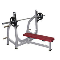 LongGlory Équipement de fitness de haute qualité Gym Banc de presse plat avec support d'haltères d'haltérophilie